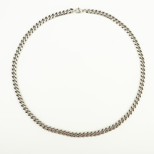 Stainless Steel Chain Necklace, 304 Stainless Steel, fashion jewelry & Unisex, 7x3mm, Length:Approx 57 cm, Sold By PC