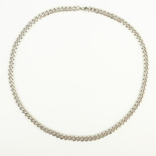 Stainless Steel Chain Necklace, 304 Stainless Steel, fashion jewelry & Unisex, 7x3mm, Length:Approx 54.5 cm, Sold By PC