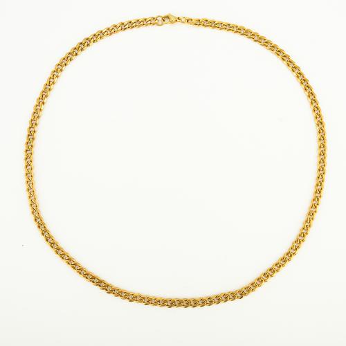 Stainless Steel Chain Necklace, 304 Stainless Steel, fashion jewelry & Unisex, 5x2mm, Length:Approx 50 cm, Sold By PC