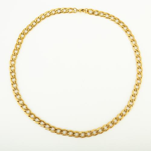 Stainless Steel Chain Necklace, 304 Stainless Steel, fashion jewelry & Unisex, 8x3mm, Length:Approx 50 cm, Sold By PC