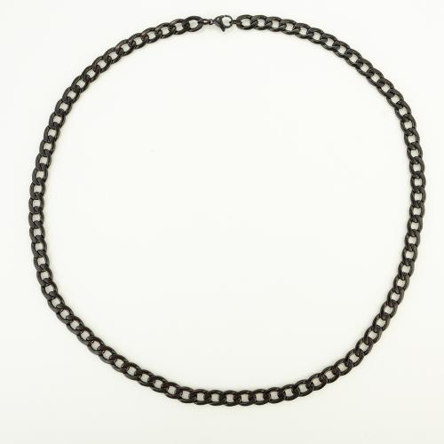 Stainless Steel Chain Necklace, 304 Stainless Steel, fashion jewelry & Unisex, more colors for choice, 8x3mm, Length:Approx 60 cm, Sold By PC