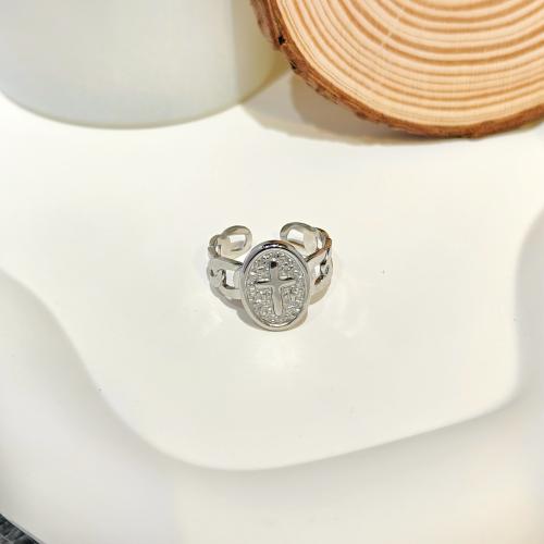 Stainless Steel Finger Ring 304 Stainless Steel fashion jewelry & Unisex diameter 17mm Sold By PC