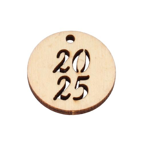 Pendentifs en bois, Plat rond, DIY & creux, 30x3.50mm, Vendu par PC