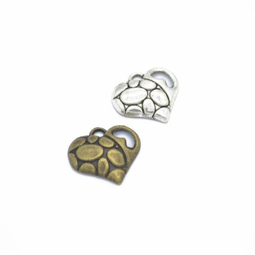 Zinc Alloy Heart Pendants plated DIY Sold By Bag