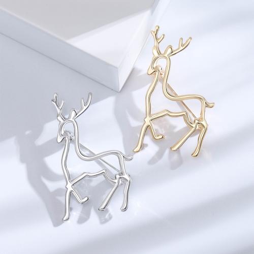 Zinc Alloy Brooch Deer plated for woman & hollow nickel lead & cadmium free Sold By PC