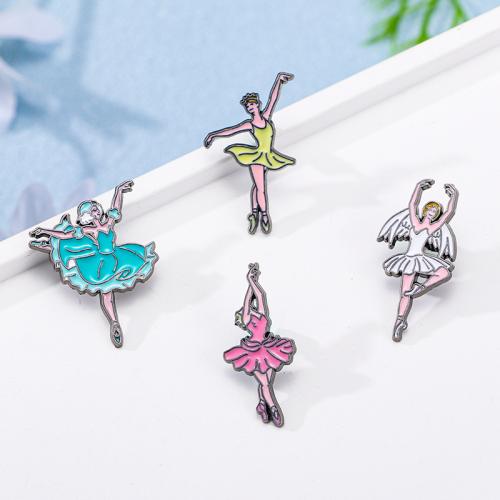 Tibetan Style Brooches, plated, different styles for choice & for woman & enamel, more colors for choice, nickel, lead & cadmium free, Sold By PC