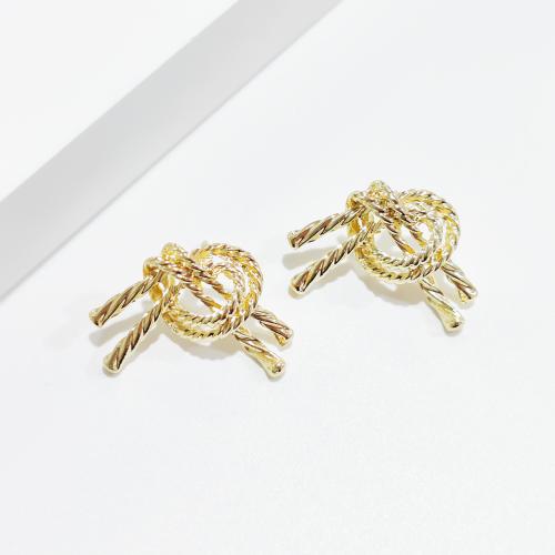 Lo zinco in lega Stud Earring, lega in zinco, placcato color oro, gioielli di moda, dorato, assenza di nichel,piombo&cadmio, 27x17mm, Venduto da coppia