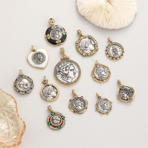 Brass Jewelry Pendants antique brass color plated DIY Sold By PC