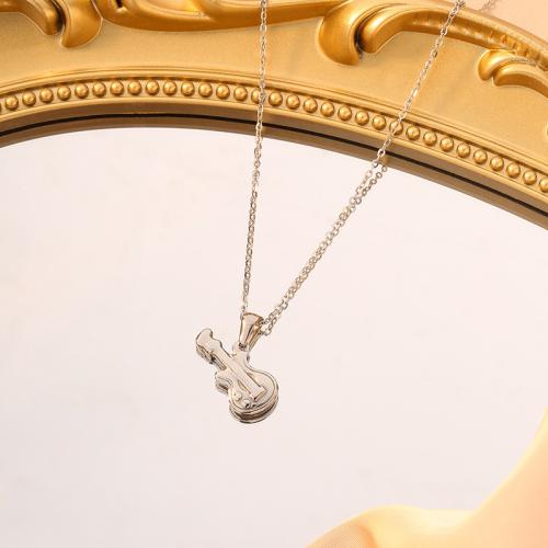 Titanium Steel Necklace Vacuum Ion Plating fashion jewelry & for woman Length 17.7 Inch Sold By PC