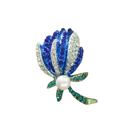 Zinc Alloy Brooches with Plastic Pearl plated for woman & with rhinestone Sold By PC