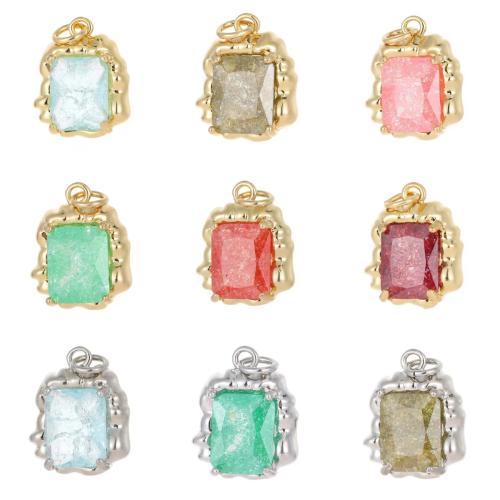 Brass Jewelry Pendants, with Crystal, plated, DIY, more colors for choice, Sold By PC