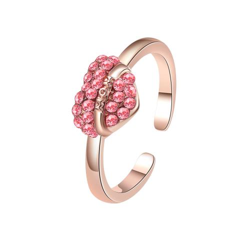 Cubique anneau en laiton Circonia Micro Pave, Placage, pavé de micro zircon & pour femme, plus de couleurs à choisir, Vendu par PC