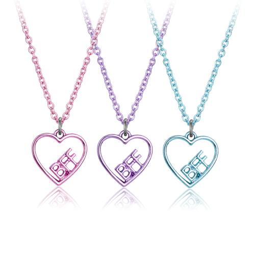 Collier de bijoux en alliage de zinc, vernis au four, trois pièces & pour femme, couleurs mélangées, Vendu par PC