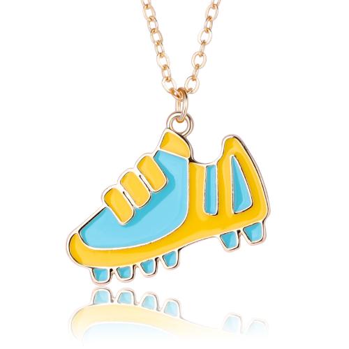 Zinc Alloy Jewelry Necklace Unisex & enamel golden Sold By PC