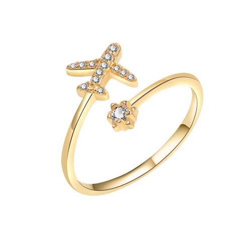 Cubi Circonia Micro Pave anello in ottone, placcato, Micro spianare cubic zirconia & per la donna, nessuno, Venduto da PC