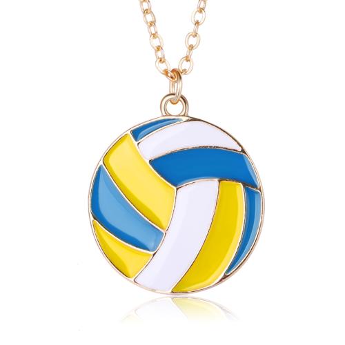 Zinc Alloy Jewelry Necklace Unisex & enamel golden Sold By PC