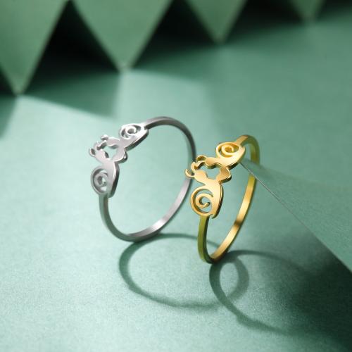 Stainless Steel Finger Ring 304 Stainless Steel Snail fashion jewelry & Unisex Sold By PC