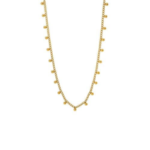 Collier de bijoux en acier inoxydable, Acier inoxydable 304, avec 5cm chaînes de rallonge, Plaqué or 18K, bijoux de mode & pour femme, doré, Longueur:Environ 41.5 cm, Vendu par PC