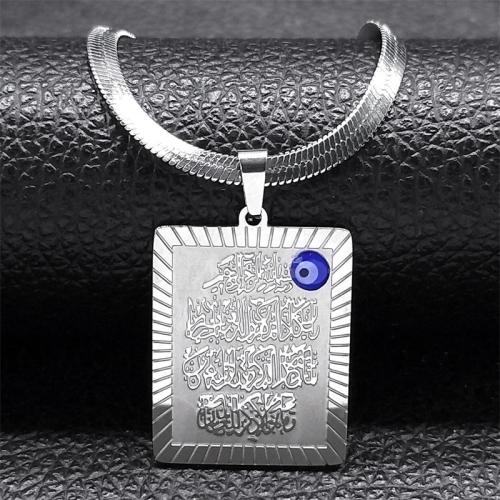 Stainless Steel Jewelry Necklace, 304 Stainless Steel, with 10cm extender chain, fashion jewelry & Unisex & enamel, more colors for choice, 25x20mm, Length:Approx 40 cm, Sold By PC