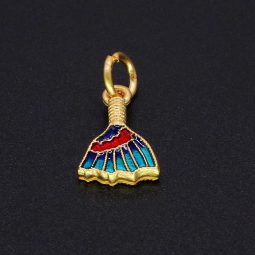 Brass Jewelry Pendants gold color plated DIY & enamel nickel lead & cadmium free Sold By PC