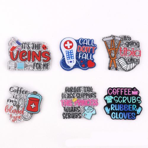 Acrylic DIY Cartoon Patch, printing, different size for choice, more colors for choice, nickel, lead & cadmium free, Sold By PC