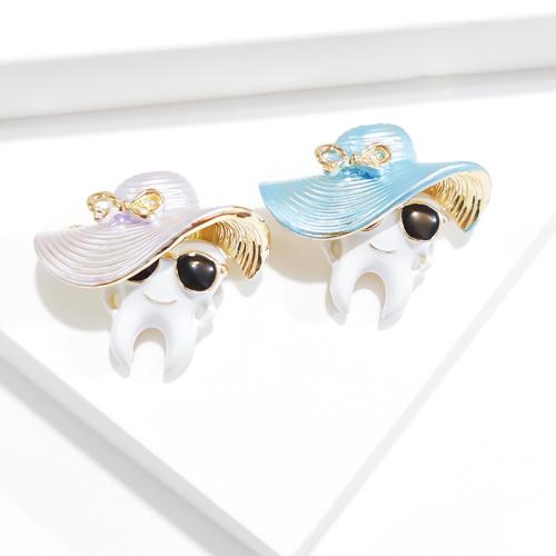 Zinc Alloy Brooches plated fashion jewelry & enamel nickel lead & cadmium free Sold By PC