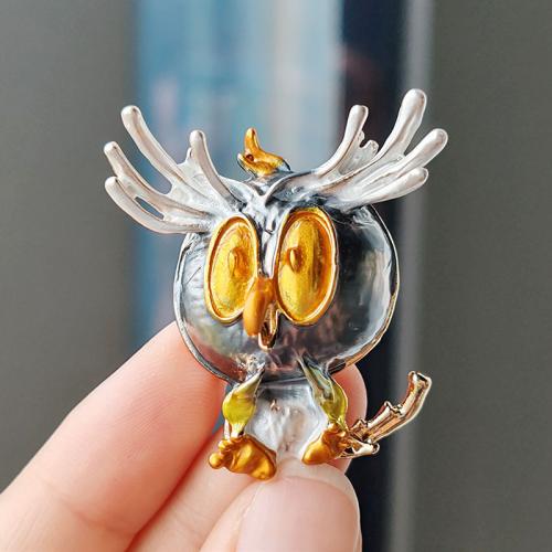 Zinc Alloy Brooches Bird plated fashion jewelry & enamel nickel lead & cadmium free Sold By PC