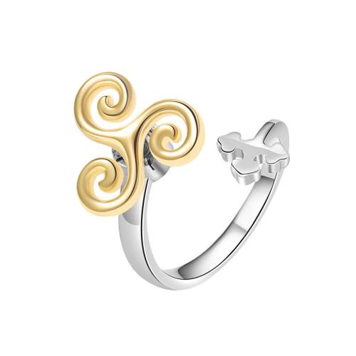 Mässing Finger Ring, plated, för kvinna, gyllene, Säljs av PC