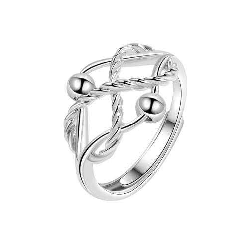 Bague en laiton, Placage, pour femme, couleur platine, Vendu par PC