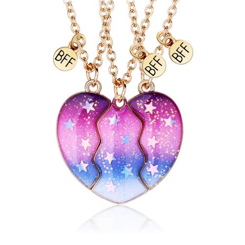 Zinc Alloy Jewelry Necklace three pieces & Unisex & enamel Sold By Set