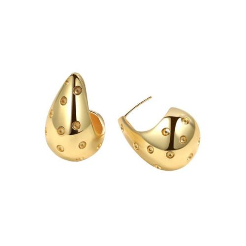 Brass Stud Earring, plated, for woman, more colors for choice, 19.80x32.20mm, Sold By Pair