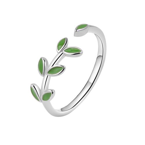 Brass Finger Ring, plated, for woman & epoxy gel, platinum color, Sold By PC