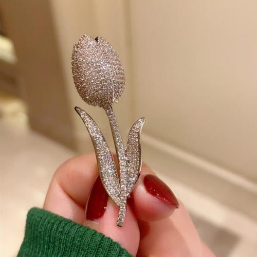 Zinc Alloy Brooches plated for woman & with rhinestone Sold By PC