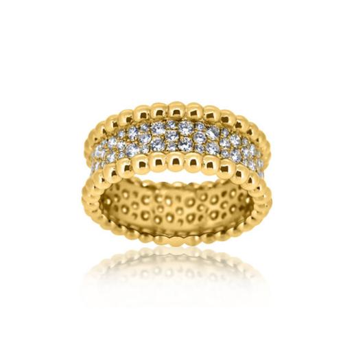 Brass Finger Ring, gold color plated, Unisex & different size for choice & micro pave cubic zirconia, US Ring Size:6-10, Sold By PC