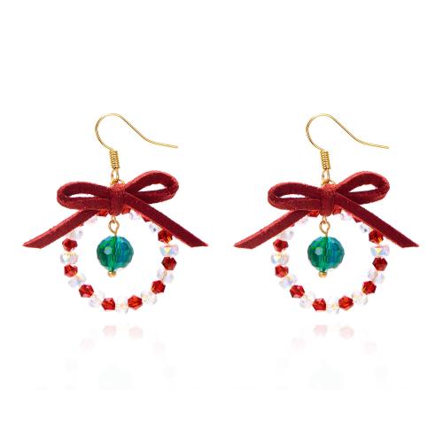 Acrylic Drop Earring with Plastic Pearl Keshi Christmas Design & fashion jewelry & for woman Sold By Pair