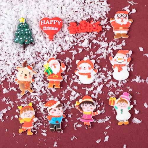 Mobile Phone DIY Decoration, Resin, Christmas Design & different styles for choice, 10PCs/Bag, Sold By Bag