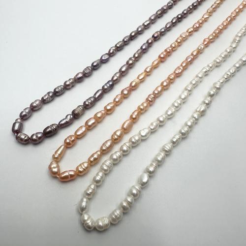 Cultured Rice Freshwater Pearl Beads DIY 3-4mm Sold Per Approx 36 cm Strand