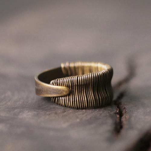 Messing Fingerring, Modeschmuck & für Frau, Wide:10mm, verkauft von PC