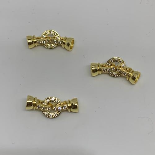 Brass Jewelry Clasps DIY & micro pave cubic zirconia Approx Sold By Bag