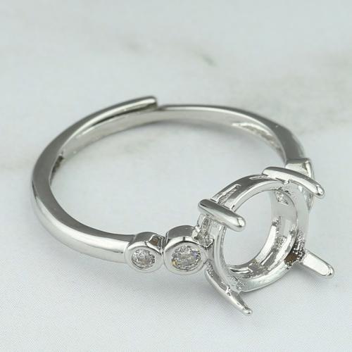 Brass Bezel Ring Base, DIY & different styles for choice & micro pave cubic zirconia, Sold By PC