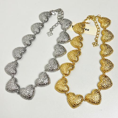 Tibetan Style Jewelry Necklace, Heart, fashion jewelry & for woman, more colors for choice, Sold Per Approx 49 cm Strand