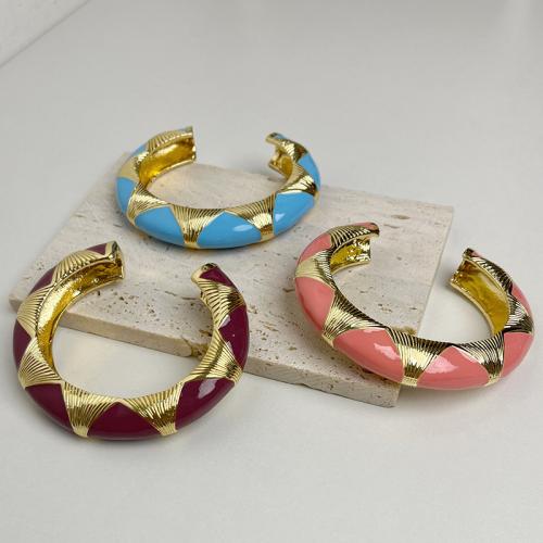 Pulseiras  de Jóias  de aleacao de  zinco, liga de zinco, joias de moda & para mulher & esmalte, Mais cores pare escolha, diameter about 6 cm, width about 1.6 cm, vendido por PC