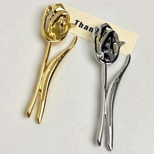 Zinc Alloy Brooches Tulip fashion jewelry & for woman Sold By PC