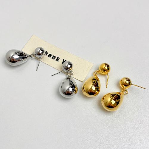 Boucles d'oreilles en alliage de zinc, larme, bijoux de mode & pour femme, plus de couleurs à choisir, 39x15mm, Vendu par paire