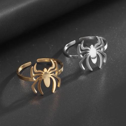 Stainless Steel Finger Ring 304 Stainless Steel Spider fashion jewelry & Unisex Sold By PC