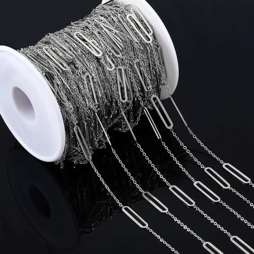 Stainless Steel Jewelry Chain, 304 Stainless Steel, Vacuum Ion Plating, different length for choice & DIY, more colors for choice, 20x4mm, Sold By Bag