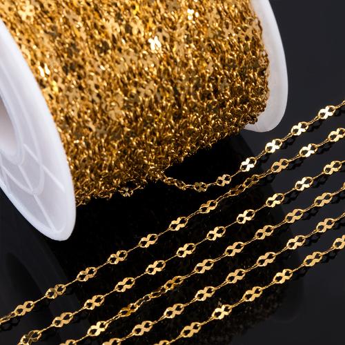 Rozsdamentes acélból készült ékszerek Chain, 304 rozsdamentes acél, DIY, több színt a választás, 4x2mm, 1m/Bag, Által értékesített Bag