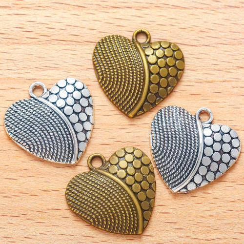 Tibetan Style Heart Pendants, plated, DIY, more colors for choice, 20x20mm, 100PCs/Bag, Sold By Bag