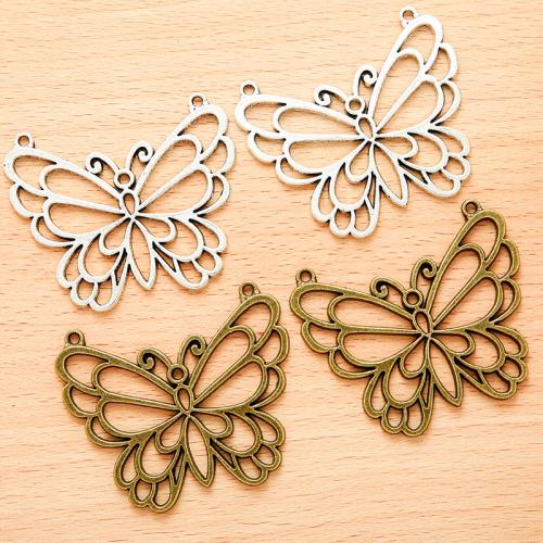 Tibetan Style Animal Pendants, Butterfly, plated, DIY, more colors for choice, 57x50mm, 100PCs/Bag, Sold By Bag