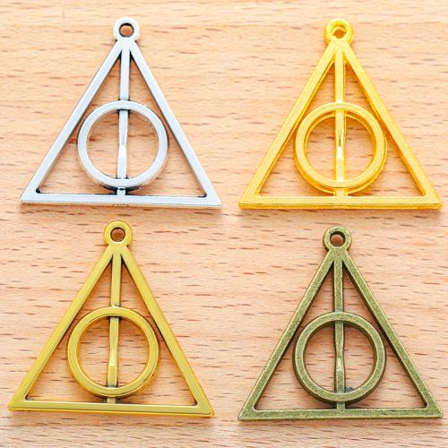 Tibetan Style Pendants, Triangle, plated, DIY, more colors for choice, 32x31mm, 100PCs/Bag, Sold By Bag